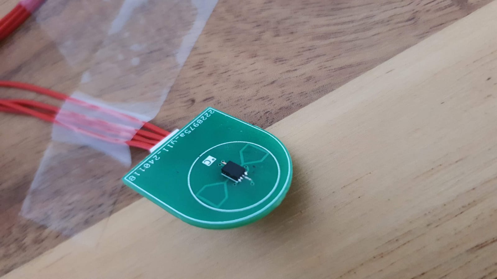 Finger-tip activity detector wiring board